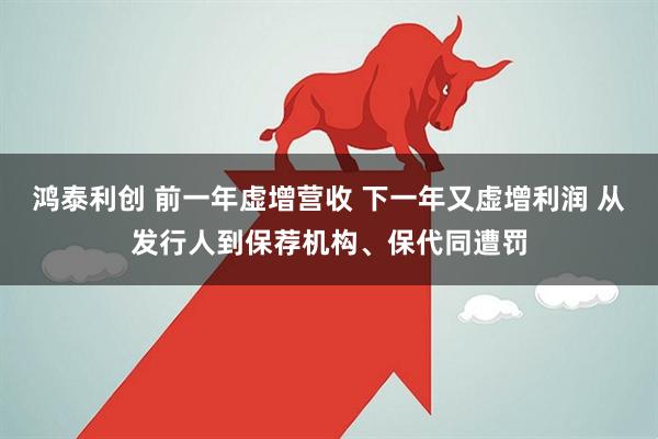 鸿泰利创 前一年虚增营收 下一年又虚增利润 从发行人到保荐机构、保代同遭罚